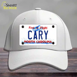 Cary North Carolina Novelty License Plate Hat Cotton / White