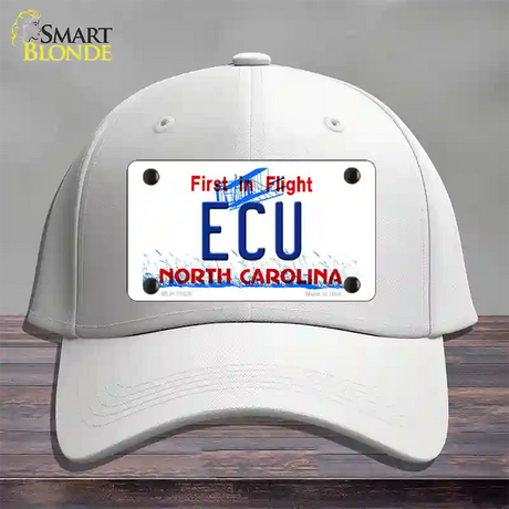 ECU North Carolina Novelty License Plate Hat Cotton / White