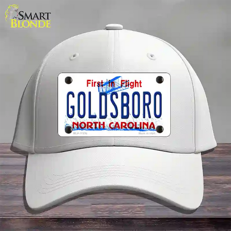 Goldsboro North Carolina Novelty License Plate Hat Cotton / White