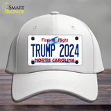 Trump 2024 North Carolina Novelty License Plate Hat Cotton / White