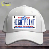 High Point North Carolina Novelty License Plate Hat Cotton / White