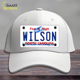 Wilson North Carolina Novelty License Plate Hat Cotton / White