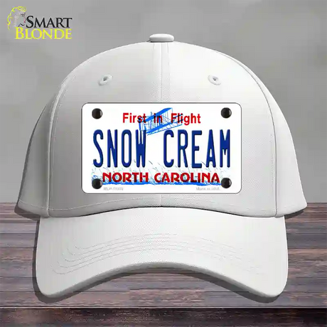 Snow Cream North Carolina Novelty License Plate Hat Cotton / White