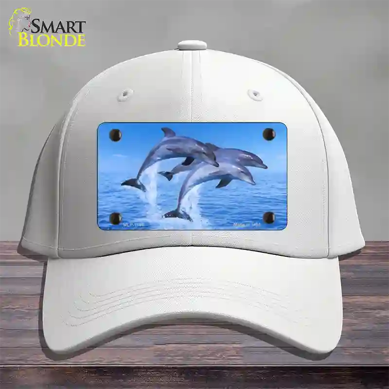 Dolphins Novelty License Plate Hat Cotton / White