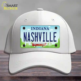 Nashville Indiana Novelty License Plate Hat Cotton / White