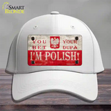 Im Polish Novelty License Plate Hat Cotton / White