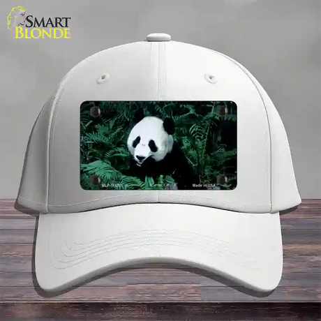 Panda Bear Novelty License Plate Hat Cotton / White