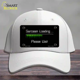 Sarcasm Loading Novelty License Plate Hat Cotton / White