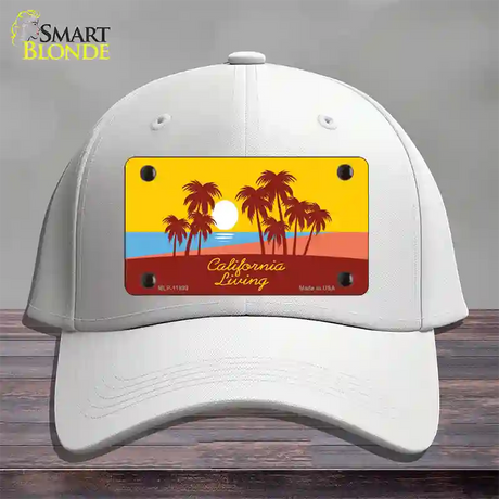 California Living Novelty License Plate Hat Cotton / White