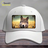 Wolf Novelty License Plate Hat Cotton / White