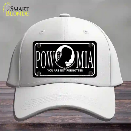 POW-MIA Novelty License Plate Hat Cotton / White