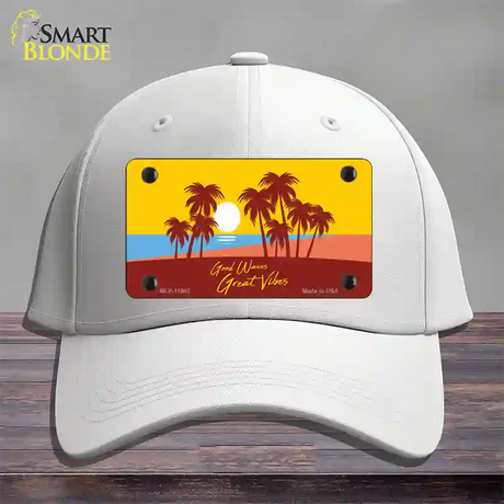 Good Waves Great Novelty License Plate Hat Cotton / White