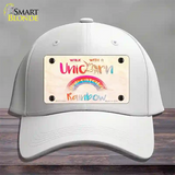 Walk with a Unicorn Novelty License Plate Hat Cotton / White