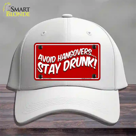 Avoid Hangovers Novelty License Plate Hat Cotton / White