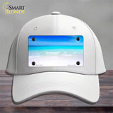 Beach Scene Novelty License Plate Hat Cotton / White