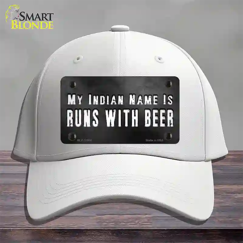 My Indian Name Novelty License Plate Hat Cotton / White