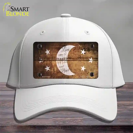 The Moon and Back Novelty License Plate Hat Cotton / White