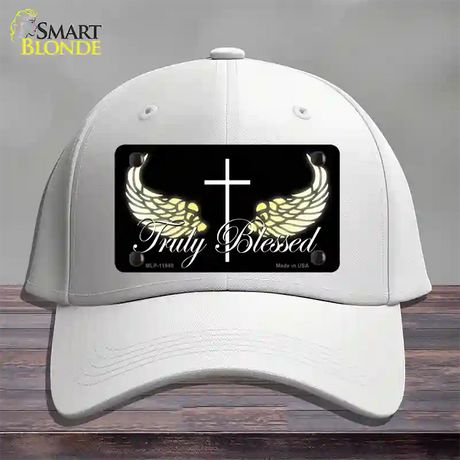 Truly Blessed Novelty License Plate Hat Cotton / White