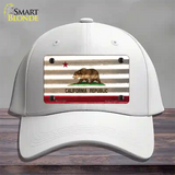 California Corrugated Flag Novelty License Plate Hat Cotton / White