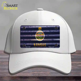 Kansas Corrugated Flag Novelty License Plate Hat Cotton / White