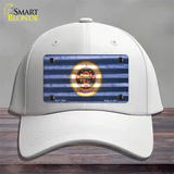 Minnesota Corrugated Flag Novelty License Plate Hat Cotton / White