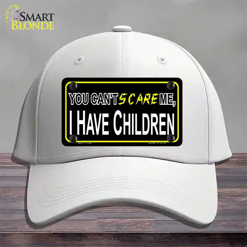 Cant Scare Me Novelty License Plate Hat Cotton / White