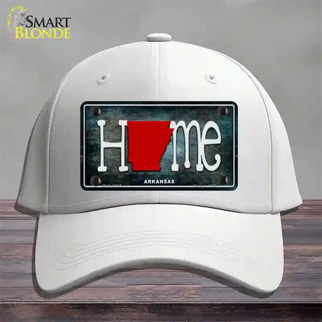 Arkansas Home State Outline Novelty License Plate Hat Cotton / White