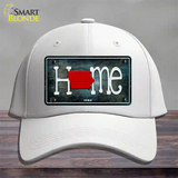 Iowa Home State Outline Novelty License Plate Hat Cotton / White