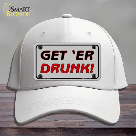 Get ER Drunk Novelty License Plate Hat Cotton / White