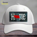 Nebraska Home State Outline Novelty License Plate Hat Cotton / White