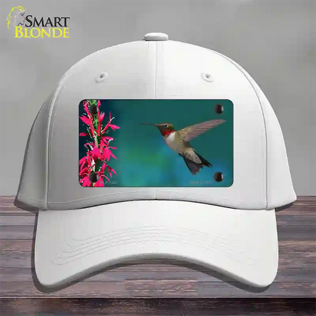 Humming Bird Novelty License Plate Hat Cotton / White