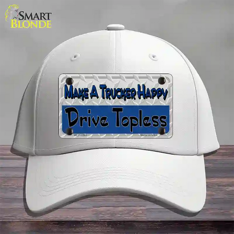 Make A Mesh Happy Novelty License Plate Hat Cotton / White