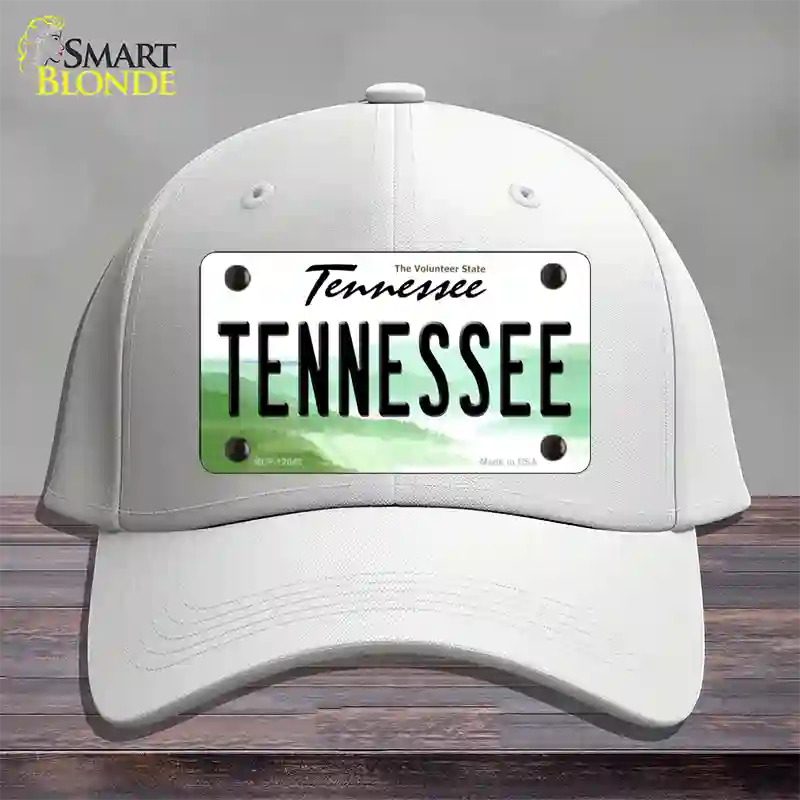 Tennessee Volunteer State Novelty License Plate Hat Cotton / White