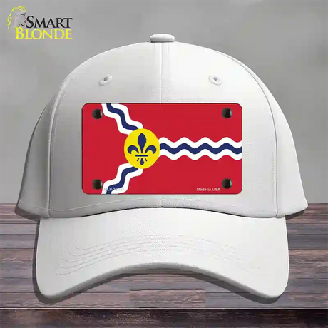 St. Louis State Flag Missouri Novelty License Plate Hat Cotton / White