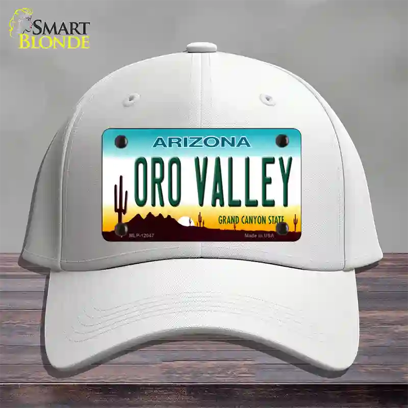 Oro Valley Arizona Novelty License Plate Hat Cotton / White