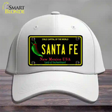 Santa Fe Black New Mexico Novelty License Plate Hat Cotton / White