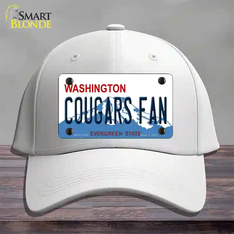 Washington Cougars Fan Novelty License Plate Hat Cotton / White