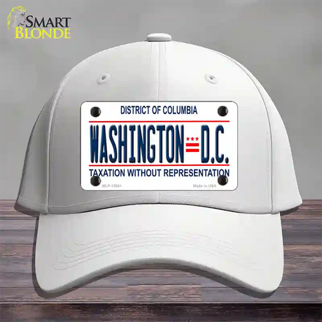 District Of Columbia Novelty License Plate Hat Cotton / White