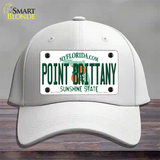 Florida Point Brittany Novelty License Plate Hat Cotton / White