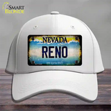 Nevada Reno Novelty License Plate Hat Cotton / White