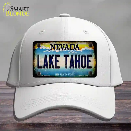 Nevada Lake Tahoe Novelty License Plate Hat Cotton / White