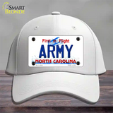 Army North Carolina State Novelty License Plate Hat Cotton / White