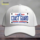 Coast Guard North Carolina State Novelty License Plate Hat Cotton / White