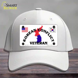 Korean Conflict Veteran Novelty License Plate Hat Cotton / White