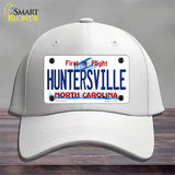 Huntersville North Carolina State Novelty License Plate Hat Cotton / White