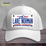 Lake Norman North Carolina State Novelty License Plate Hat Cotton / White