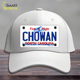 Chowan North Carolina State Novelty License Plate Hat Cotton / White