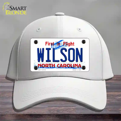 Wilson North Carolina Flight Novelty License Plate Hat Cotton / White