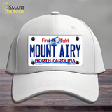 Mount Airy North Carolina State Novelty License Plate Hat Cotton / White