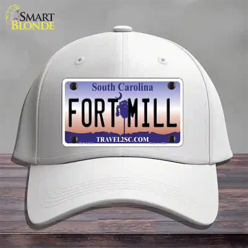 Fort Mill South Carolina Novelty License Plate Hat Cotton / White